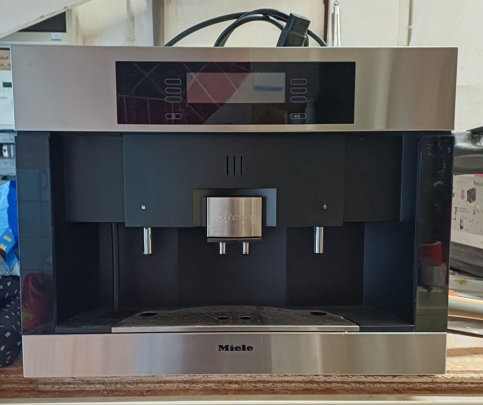Miele inbouw koffiemachine - gebruikt, werkt super, Ophalen, Gebruikt, Overige typen, 10 kopjes of meer