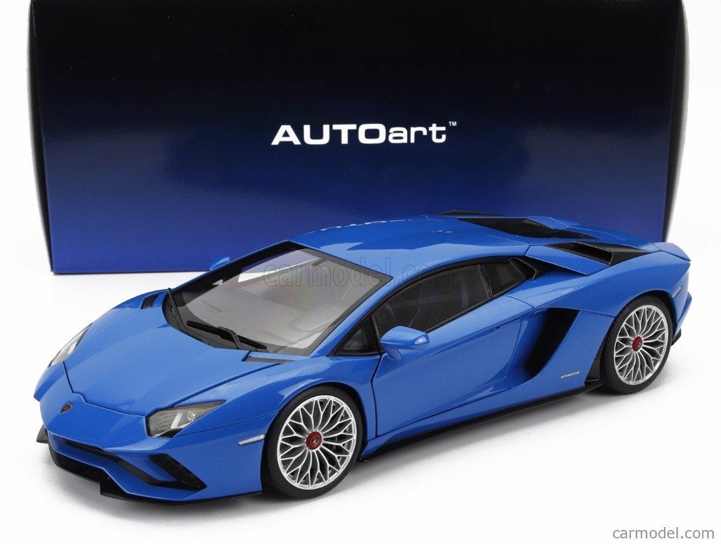 1:18 Lamborghini Aventador S - Blu Nila (AutoArt), Hobby en Vrije tijd, Ophalen, Nieuw, Auto, Autoart