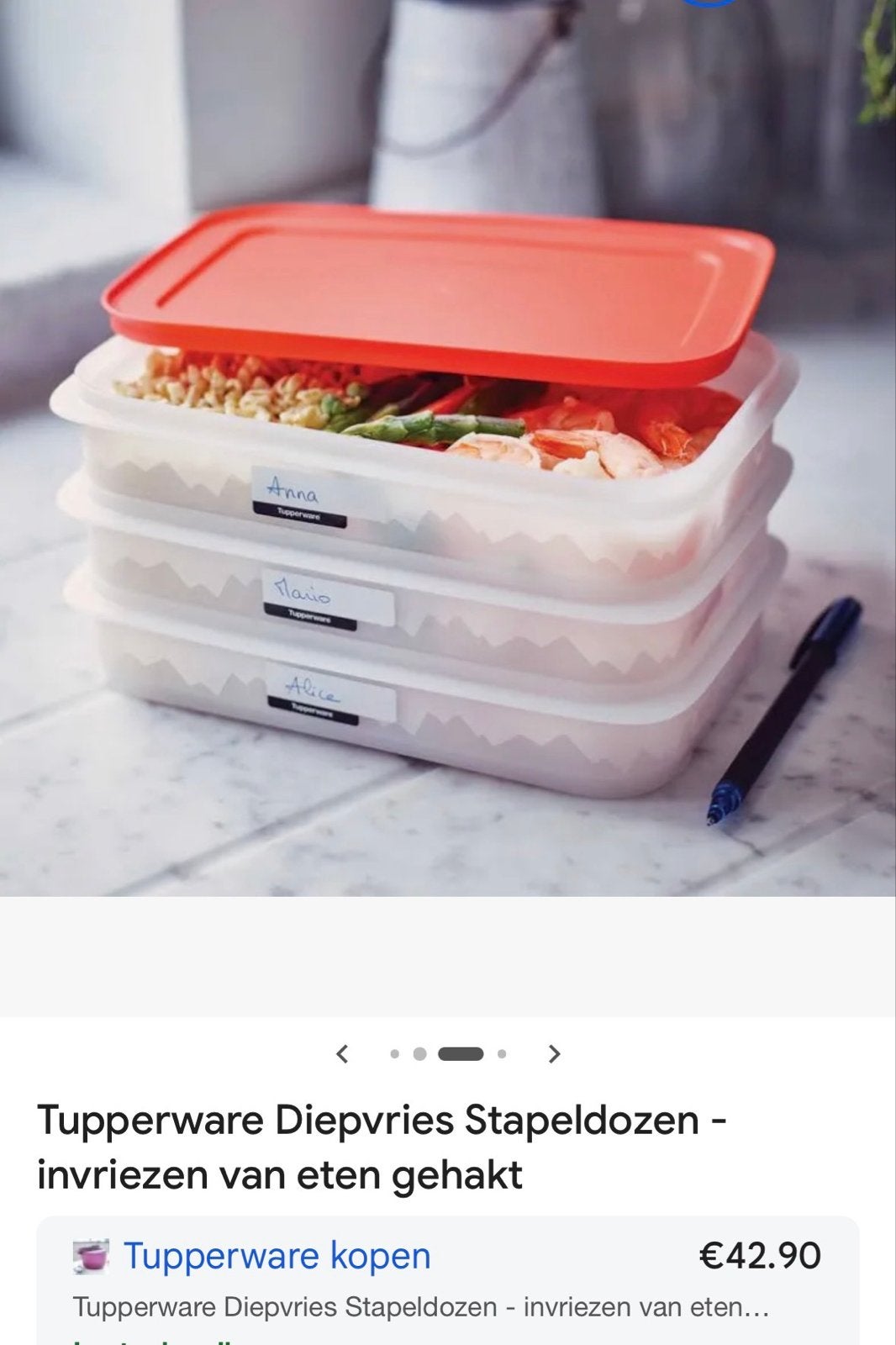 Tupperware NIEUW Diepvries Stapelbakjes BPA-vrij, Ophalen, Nieuw, Oranje, Bak of Kom