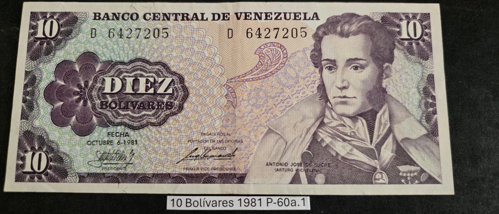 Venezuela 10 Bolívares 1981 P-60a.1 - Los biljet, Ophalen of Verzenden, Zuid-Amerika, Los biljet