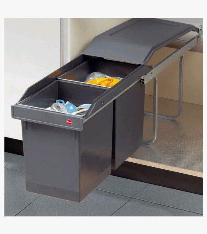 Hailo Inbouw Afvalemmer Systeem 2x15L - Nieuw, Huis en Inrichting, Woonaccessoires | Prullenbakken, Ophalen, Kunststof, Nieuw