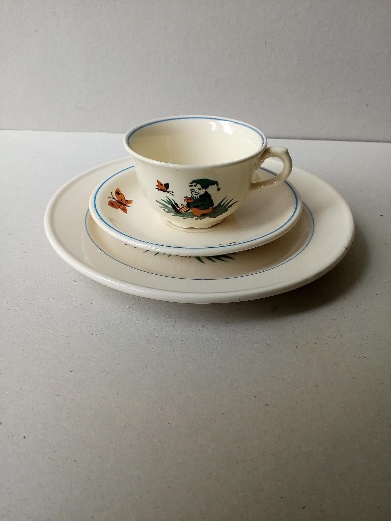 Ontbijtsetje.Antiek.Villeroy & Boch Afbeelding Kabouters, Antiek en Kunst, Ophalen of Verzenden