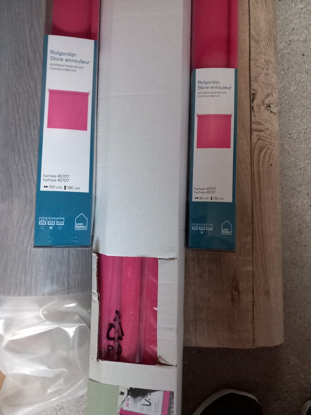 5 Nieuwe Roze Lichtdoorlatende Rolgordijnen in Diverse Maten, Ophalen, Nieuw, Lichtdoorlatend, Rolgordijn