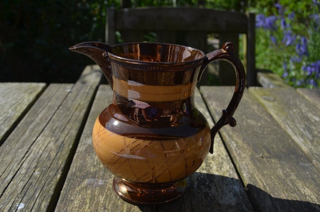 Goudsteen Staffordshire ca. 1850 Koffiepot zgn Lustreware, Ophalen of Verzenden