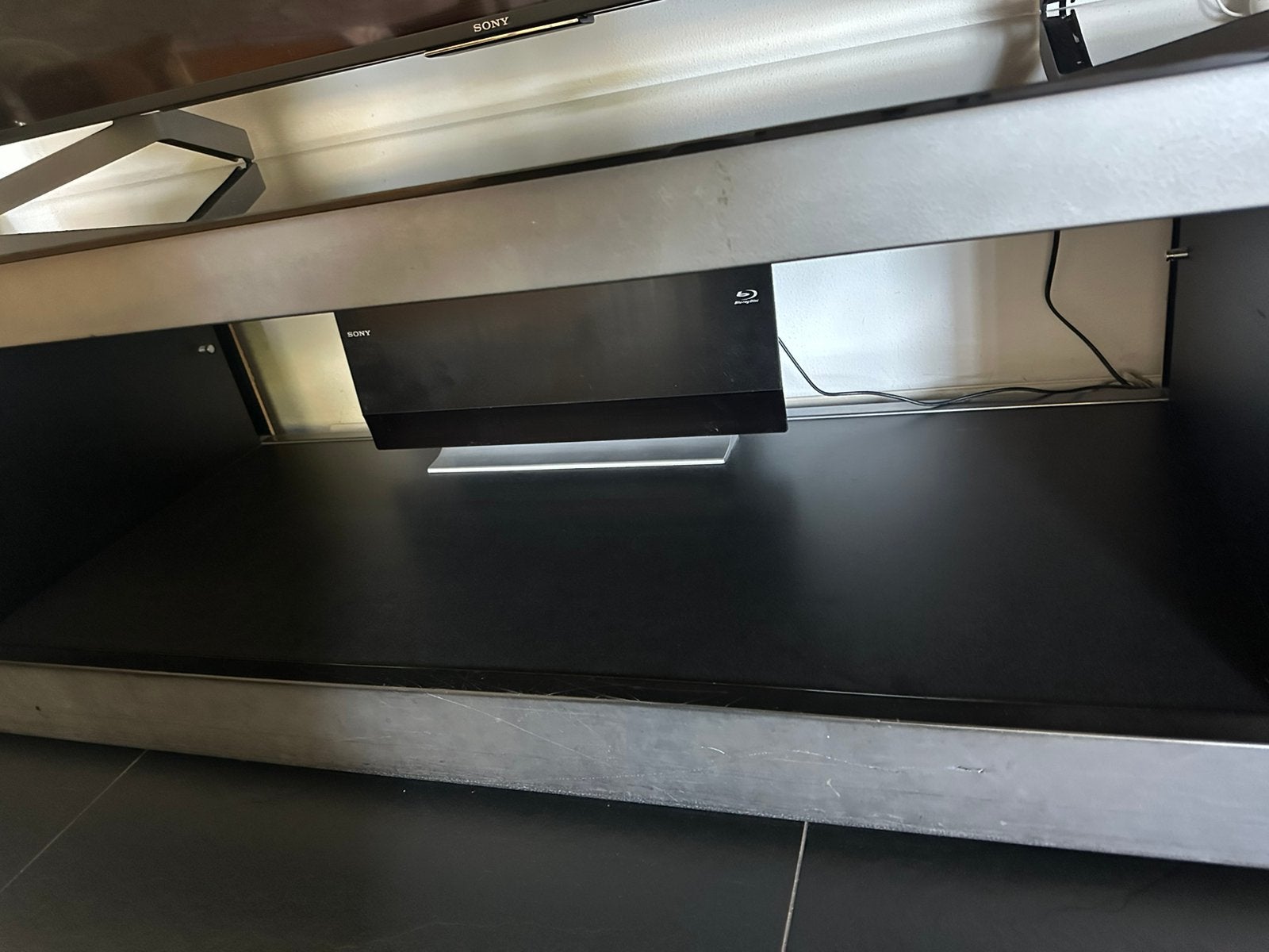 Tv meubel zwart, Ophalen, Zo goed als nieuw, 25 tot 50 cm, Minder dan 100 cm