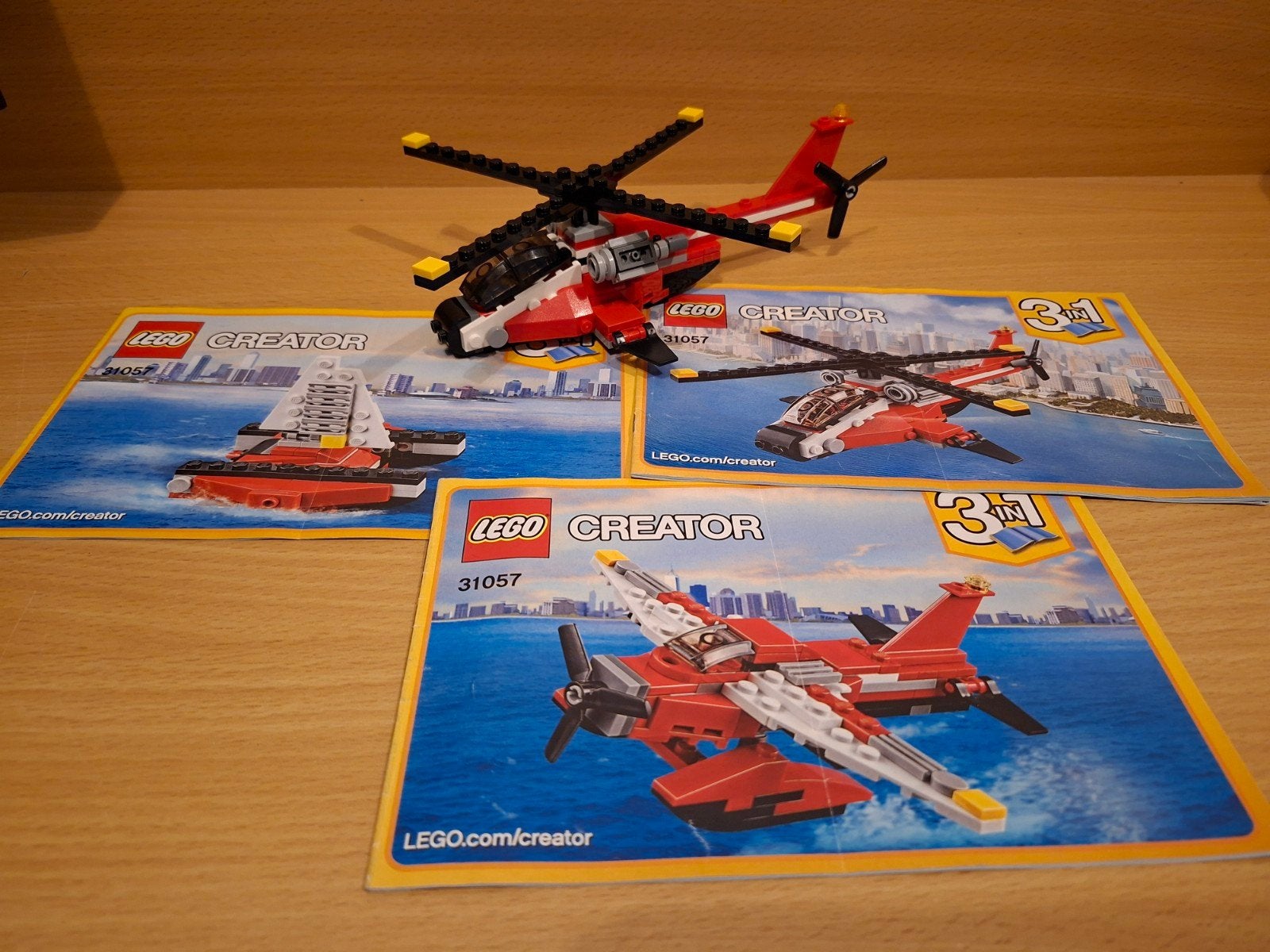 LEGO Creator 31057: Helikopter, watervliegtuig, speedboot, Ophalen, Lego, Inclusief instructies, Zo goed als nieuw