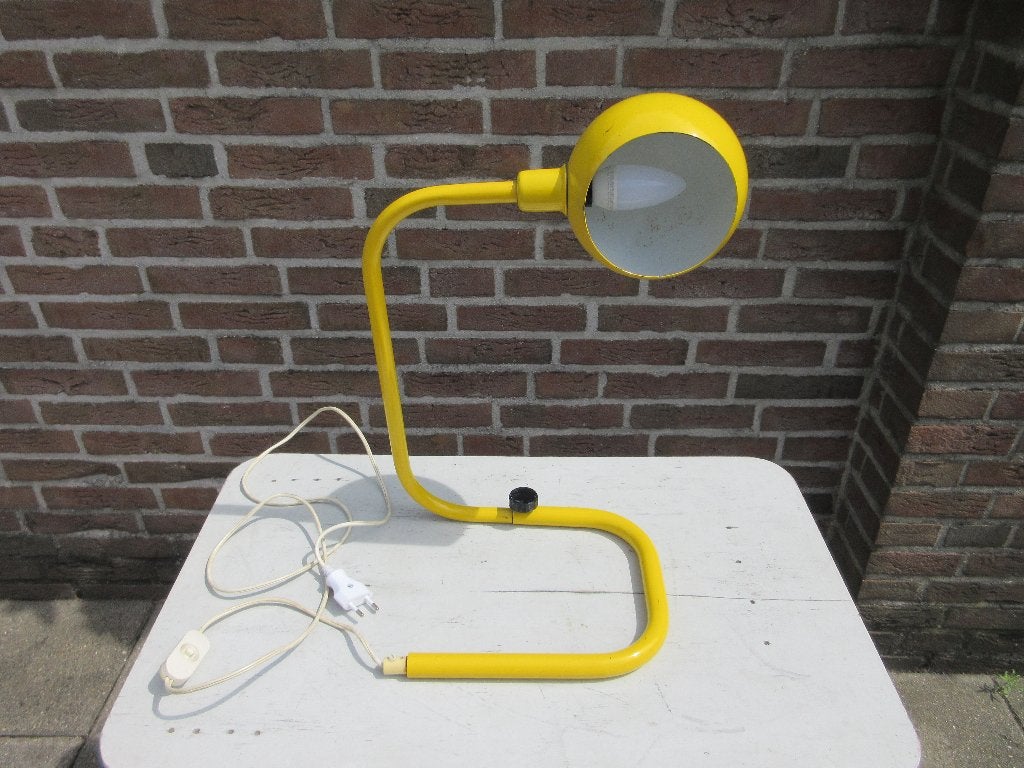 Vintage Pop art bureaulamp Hebistijl, Ophalen of Verzenden, Gebruikt, Metaal