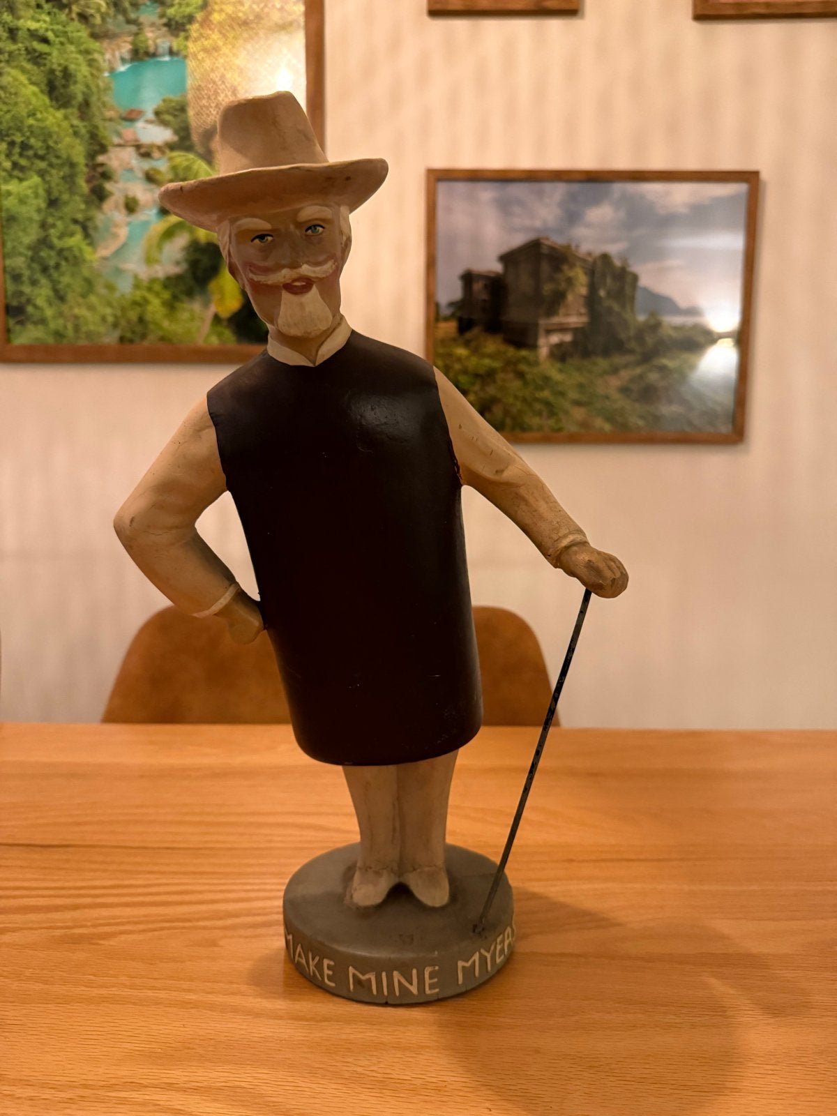 Zeldzaam Myers Rum Rubberoid Figuur - Vintage Reclame, Verzamelen, Ophalen