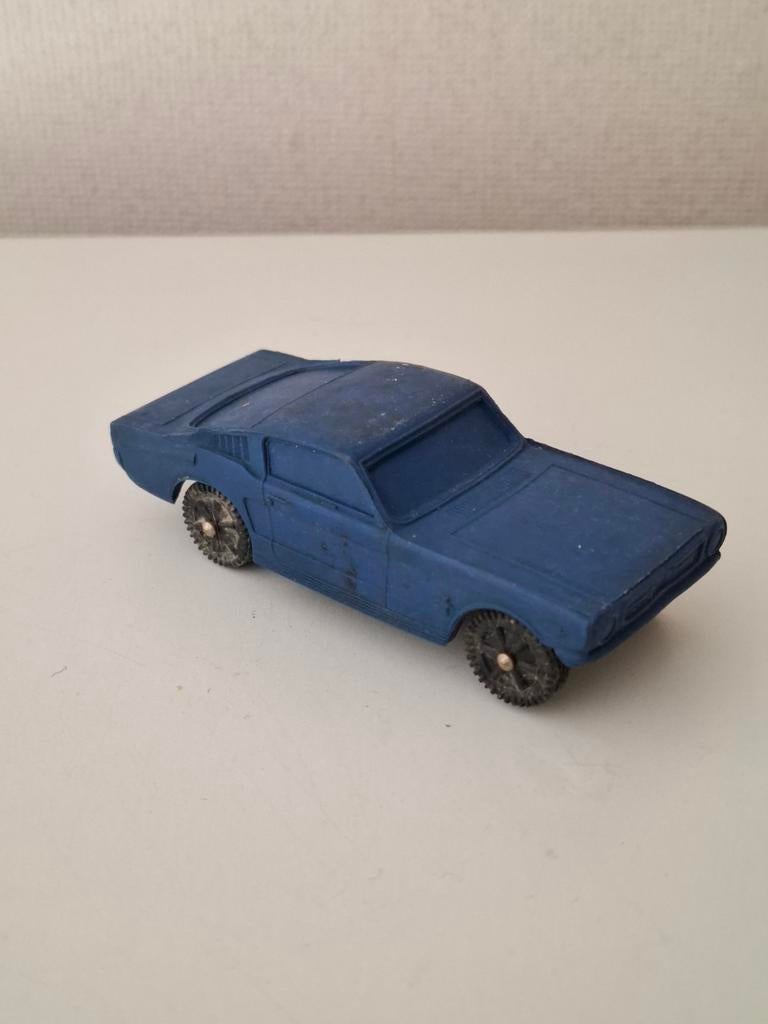 Vintage NP Stelco vinyl Ford Mustang. Blauw. 1:43., Ophalen of Verzenden, Gebruikt, Auto