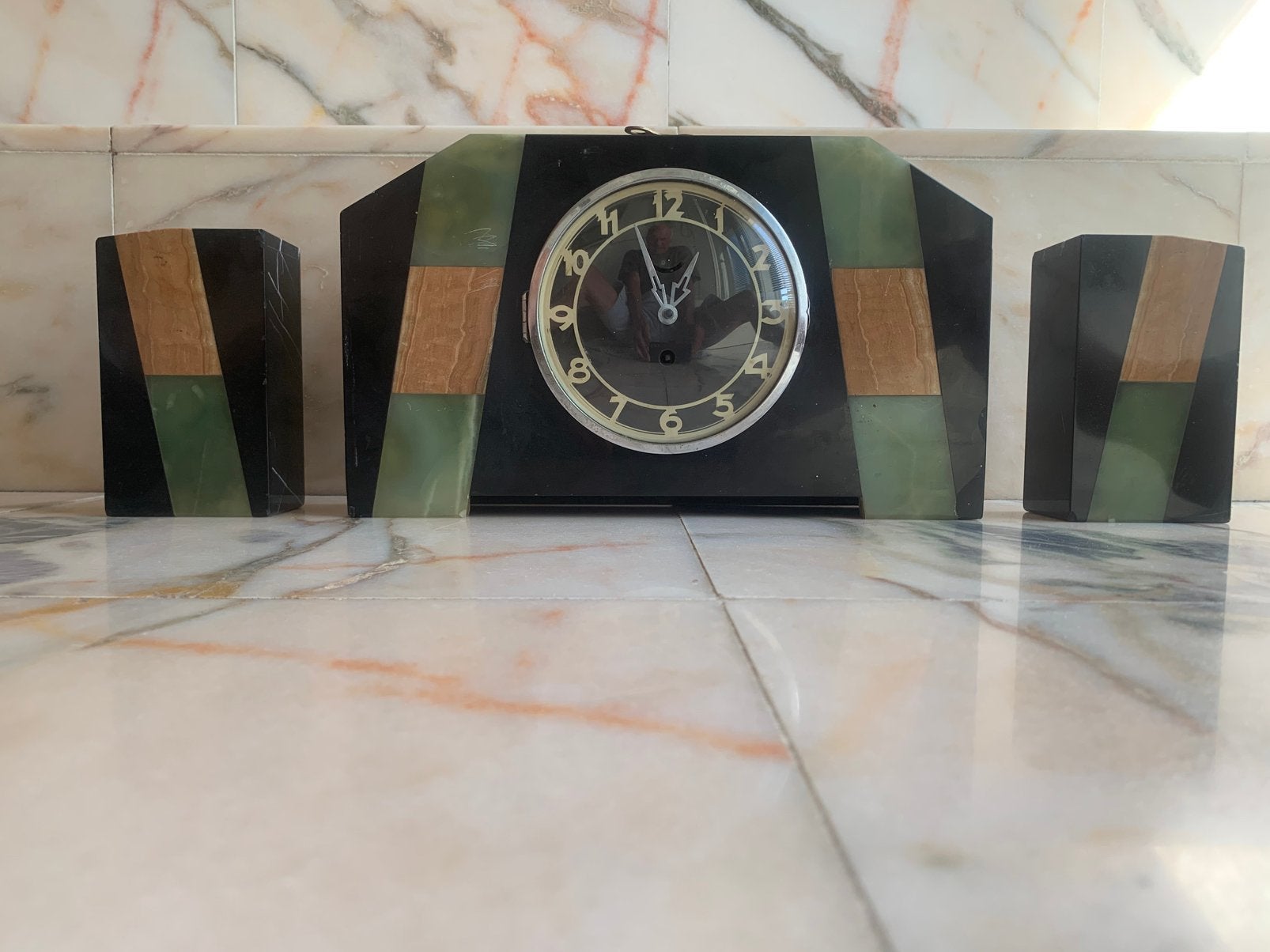 Art deco mantel piece clock, Antiek en Kunst, Ophalen of Verzenden