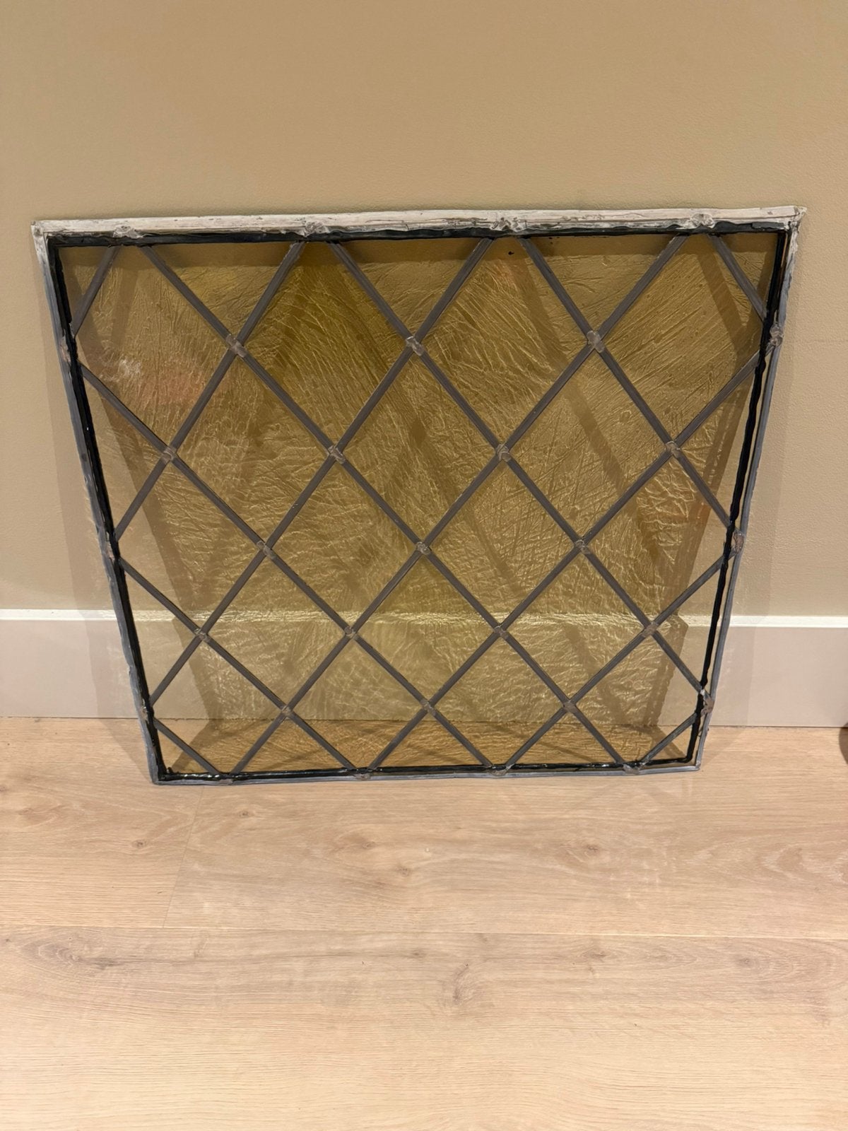 Glas in lood raam, Doe-het-zelf en Verbouw, Glas en Ramen, Ophalen, Gevelraam of Ruit, Gebruikt, Minder dan 80 cm
