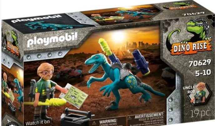 Playmobil Dino Rise 70629 Uncle Rob met Raptor, Gebruikt, Complete set, Ophalen of Verzenden, Figuren