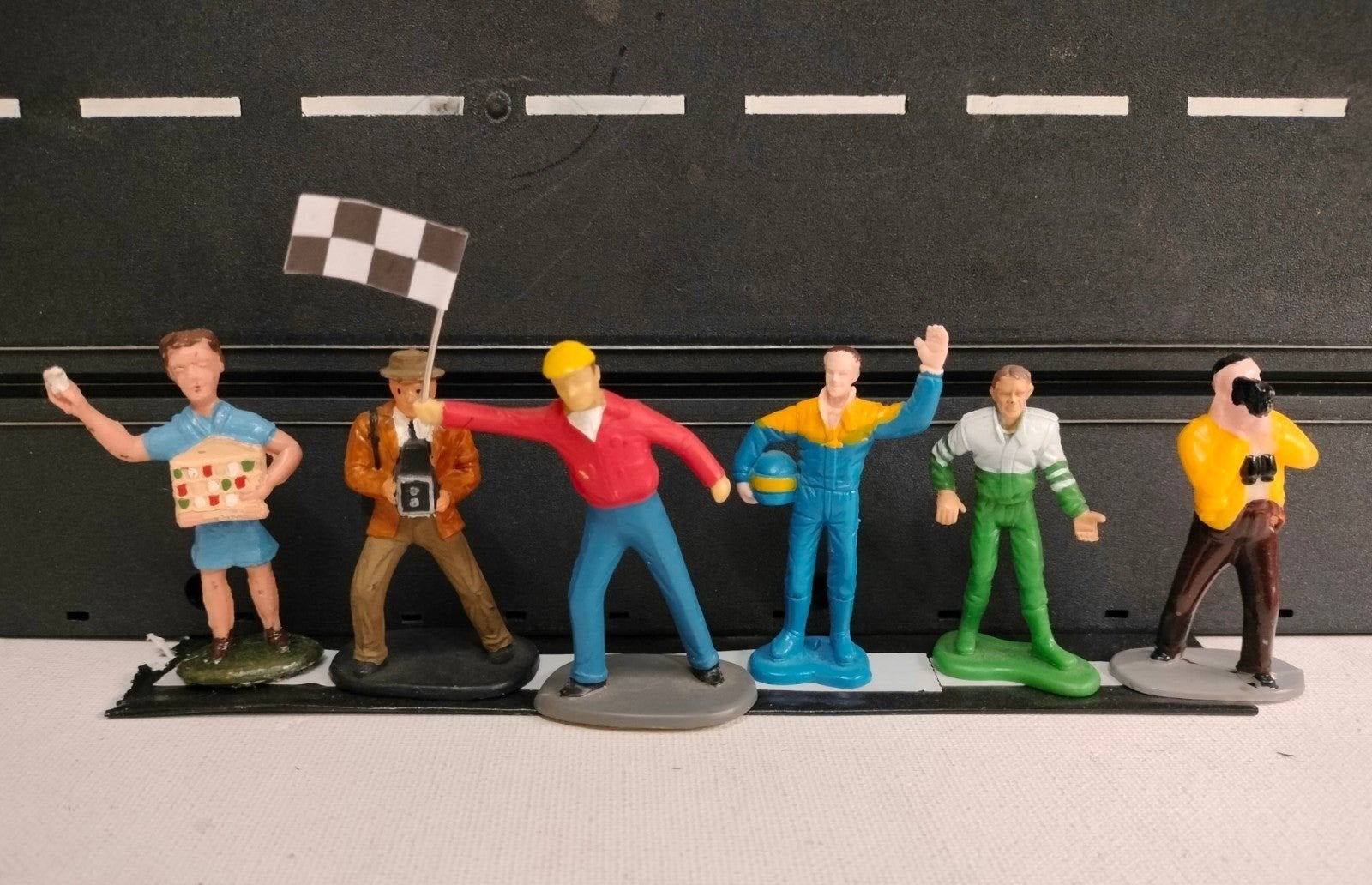 Racebaan figuren scenery poppetjes 6 foto's tribune figuren., Ophalen of Verzenden, Elektrisch, Overige merken