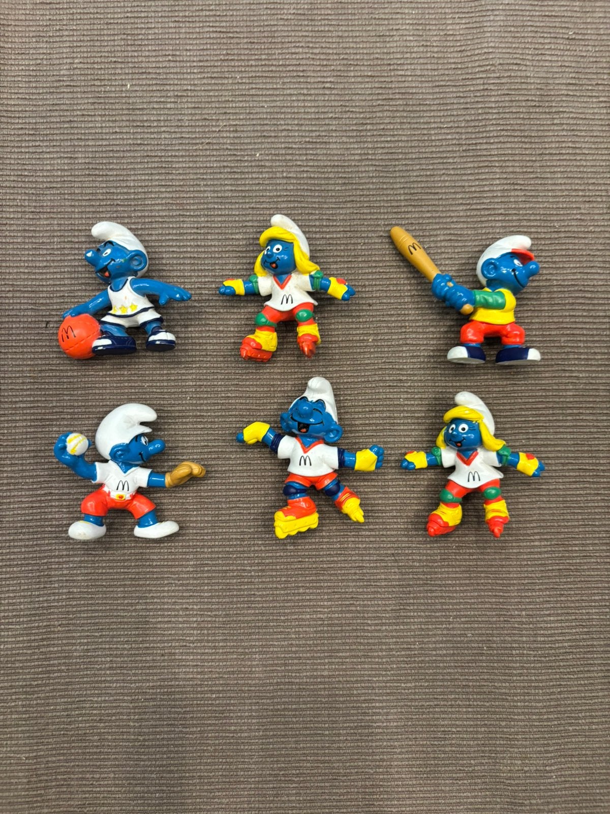 McDonald's Smurfen Sport Set - 6 Figuurtjes oa Smurfin!, Verzamelen, Smurfen, Ophalen of Verzenden, Zo goed als nieuw, Verschillende Smurfen