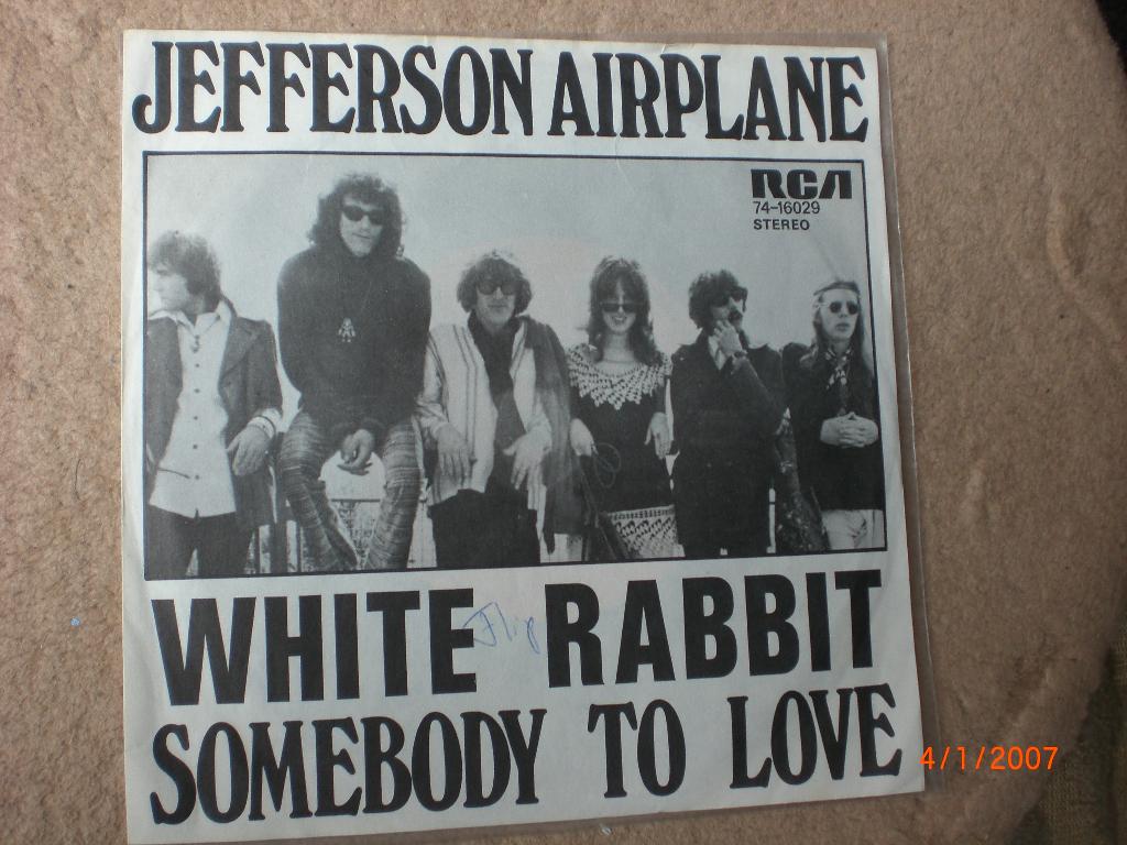 single Jefferson Airplane White Rabbit / Somebody To Love, Cd's en Dvd's, Vinyl Singles, 7 inch, Single, Ophalen of Verzenden