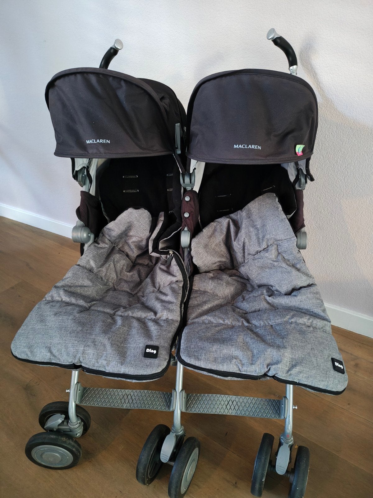 Dubbele Buggy tweeling kinderwagen Maclaren., Ophalen, Gebruikt, Kinderwagen of Buggy