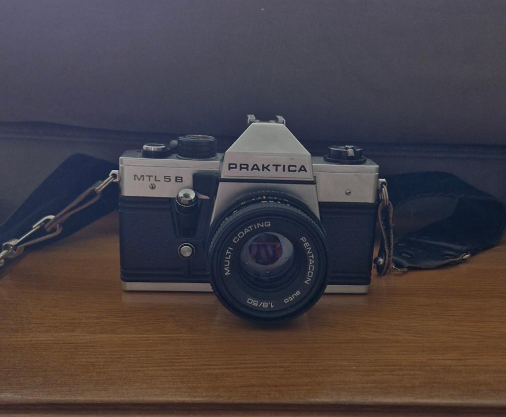 Praktica MTL 5 B Spiegelreflexcamera met Pentacon lens, Ophalen, Gebruikt, Spiegelreflex, Overige Merken