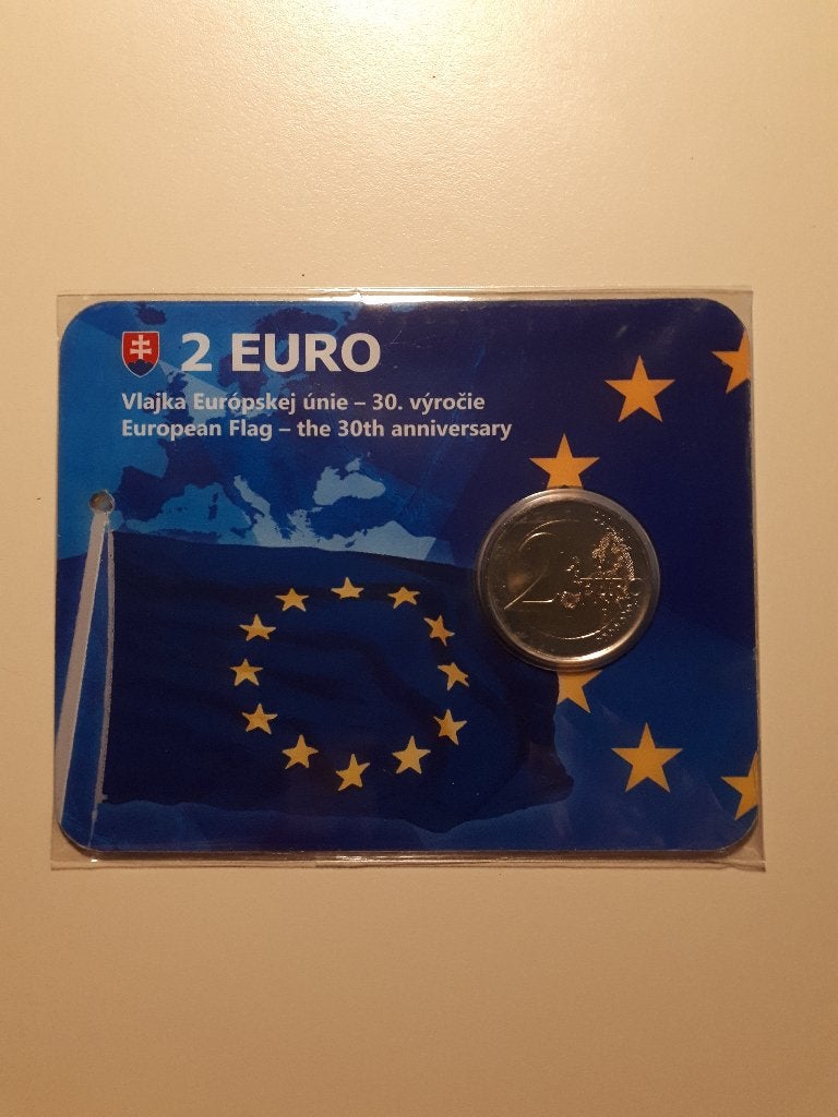 Slowakije 2015: 2 Euro 30 jaar Europese Vlag (BU, coincard), Verzenden, Slowakije, 2 euro