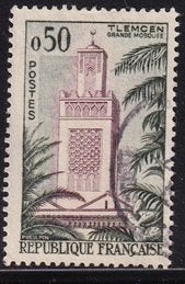 871 - Frankrijk michel 1286 gestempeld , Moskee van Tlemcen, Verzenden, Gestempeld
