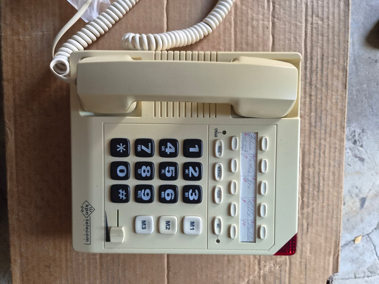 Vintage KPN Telecom Biarritz Telefoon - Crèmekleurig, Ophalen of Verzenden, Gebruikt