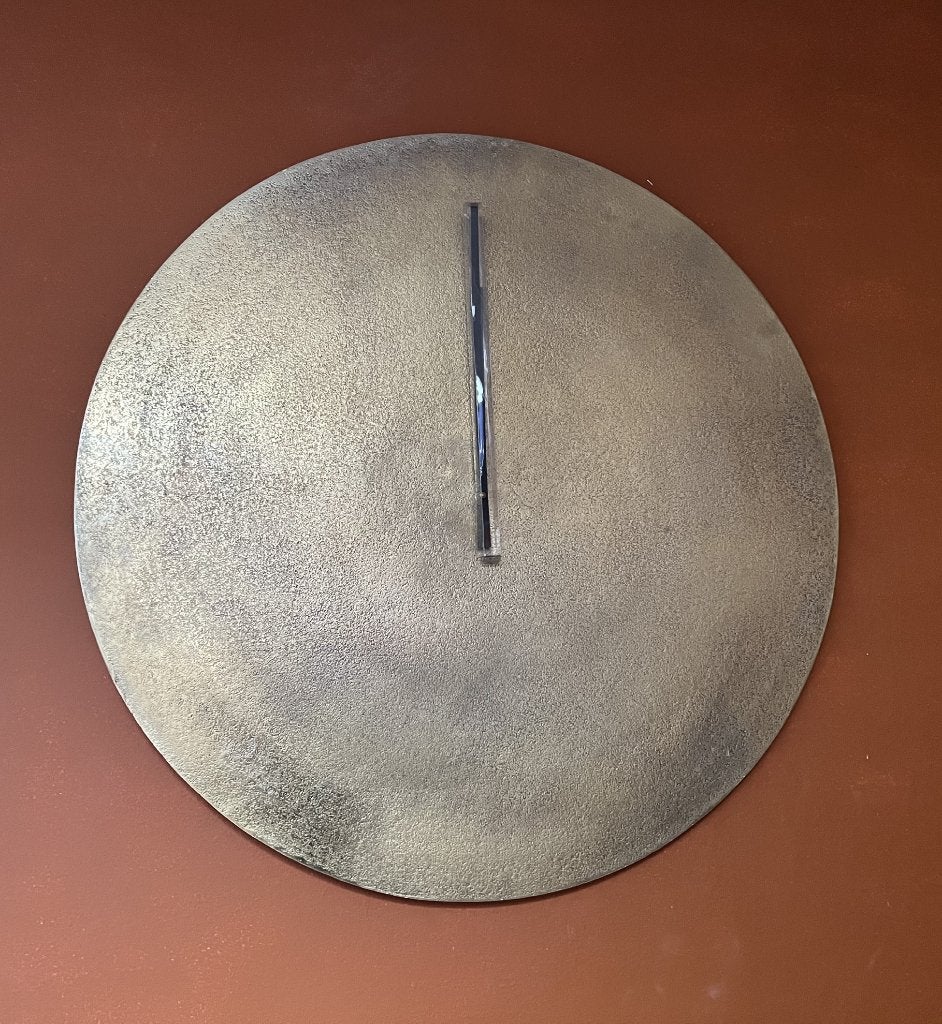 Koper wand klok 73cm, Ophalen, Zo goed als nieuw, Goud, Wandklok