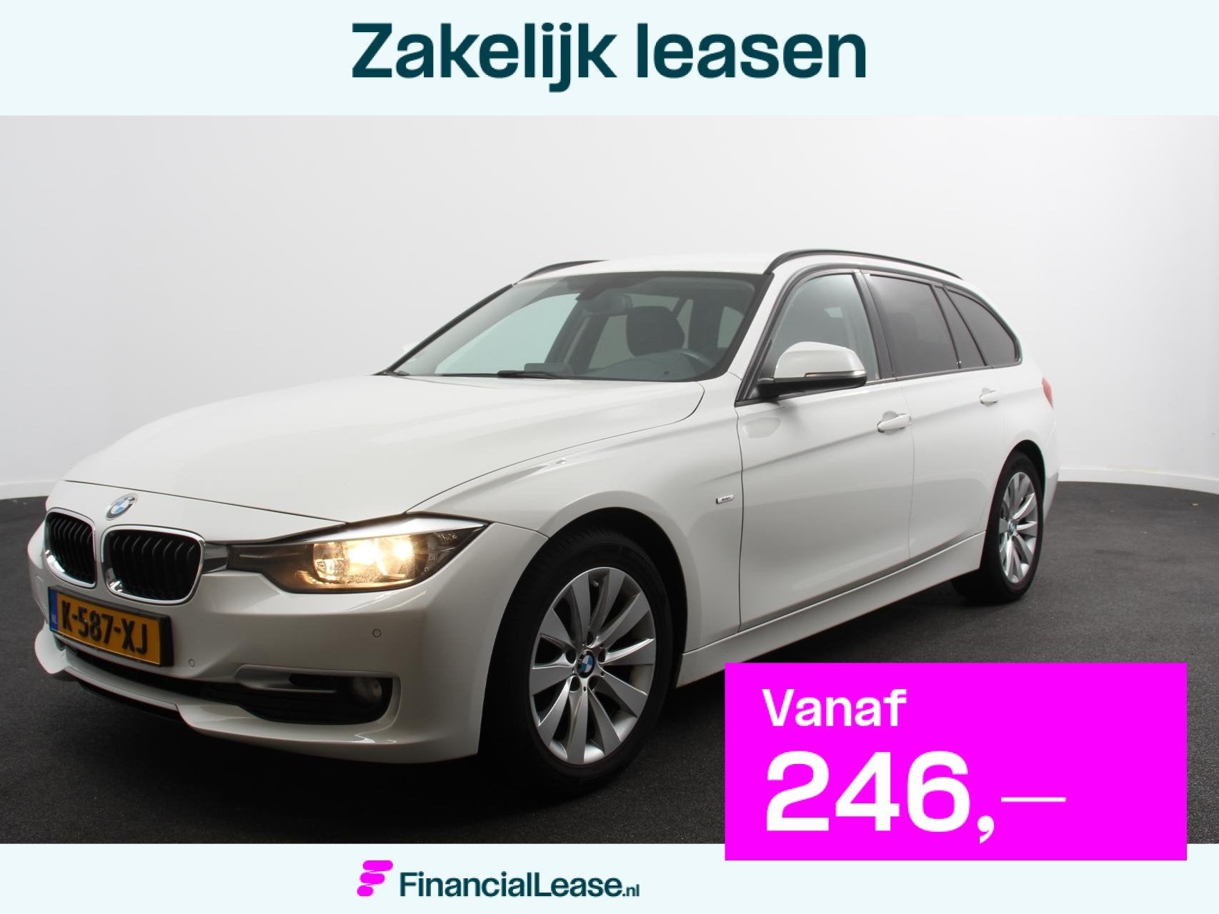 BMW 3-serie Touring 316i M Sport Edition High Executive Half, Gebruikt, Euro 6, 4 cilinders, Wit