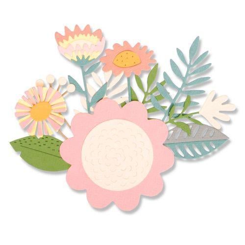 Sizzix thinlits die set - 15pk floral tropics , 663854, Hobby en Vrije tijd, Kaarten | Zelf maken, Nieuw, Pons of Mal, Overige thema's