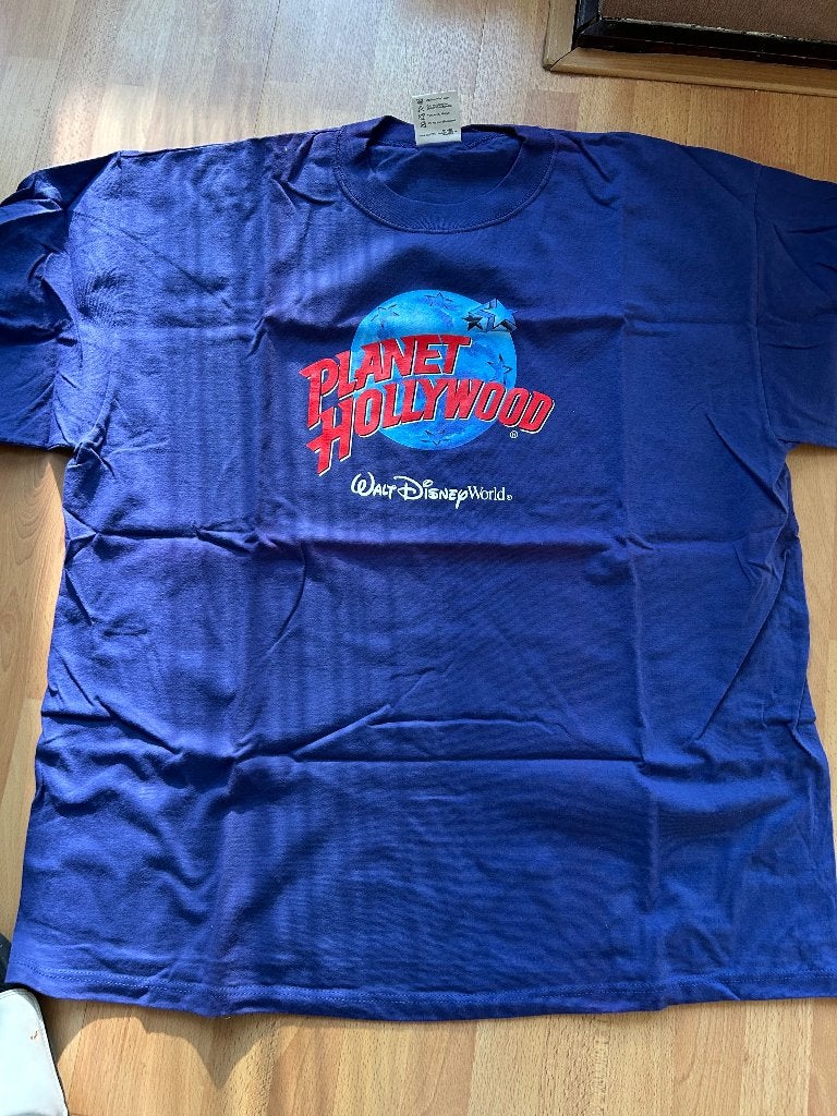XL t-shirt vintage Planet Hollywood walt disney world, Paars, Maat 56/58 (XL), Ophalen of Verzenden, Zo goed als nieuw