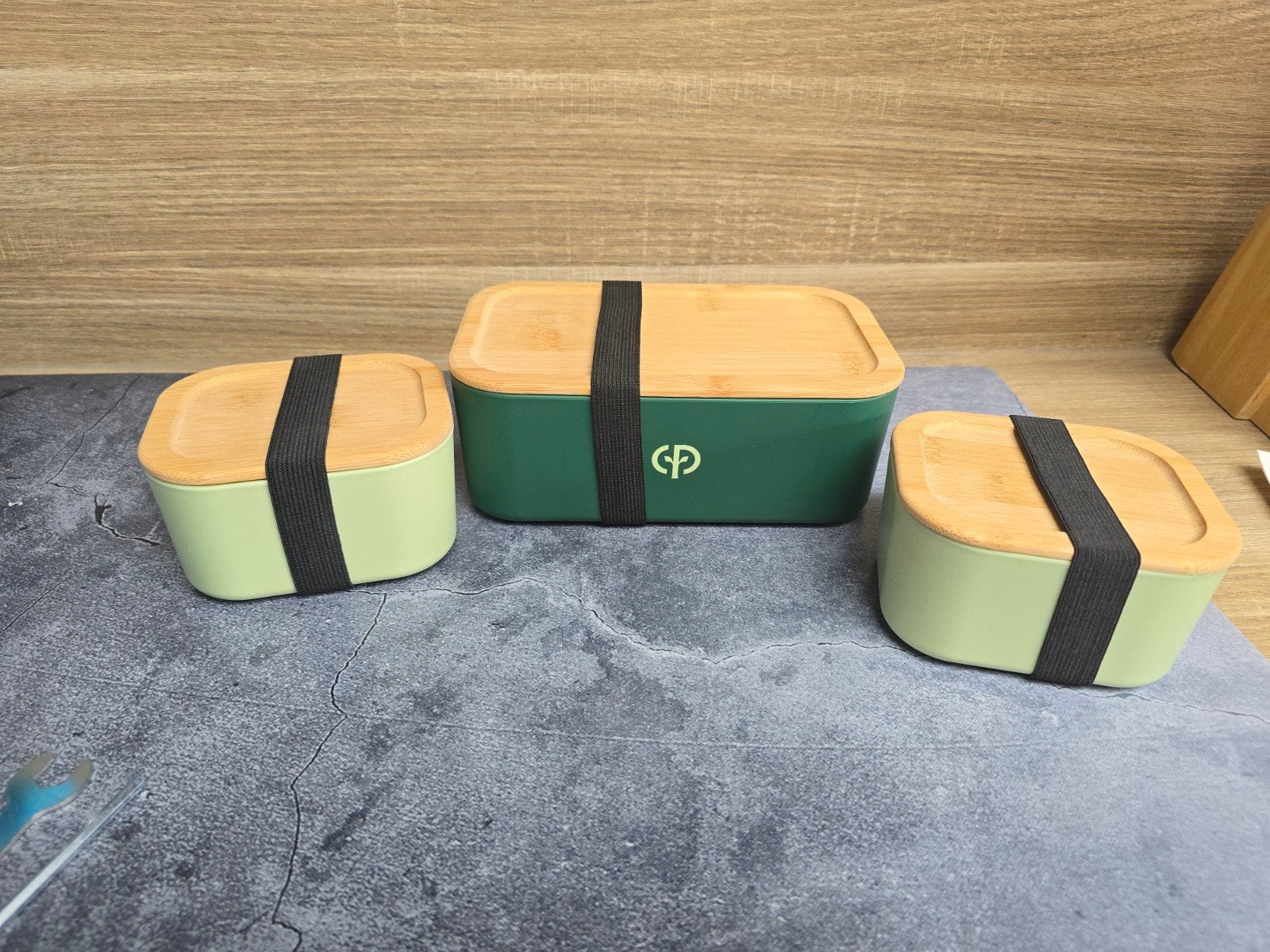 Center Parcs lunchboxen set - 3 stuks met bamboe deksel, Huis en Inrichting, Ophalen of Verzenden, Nieuw