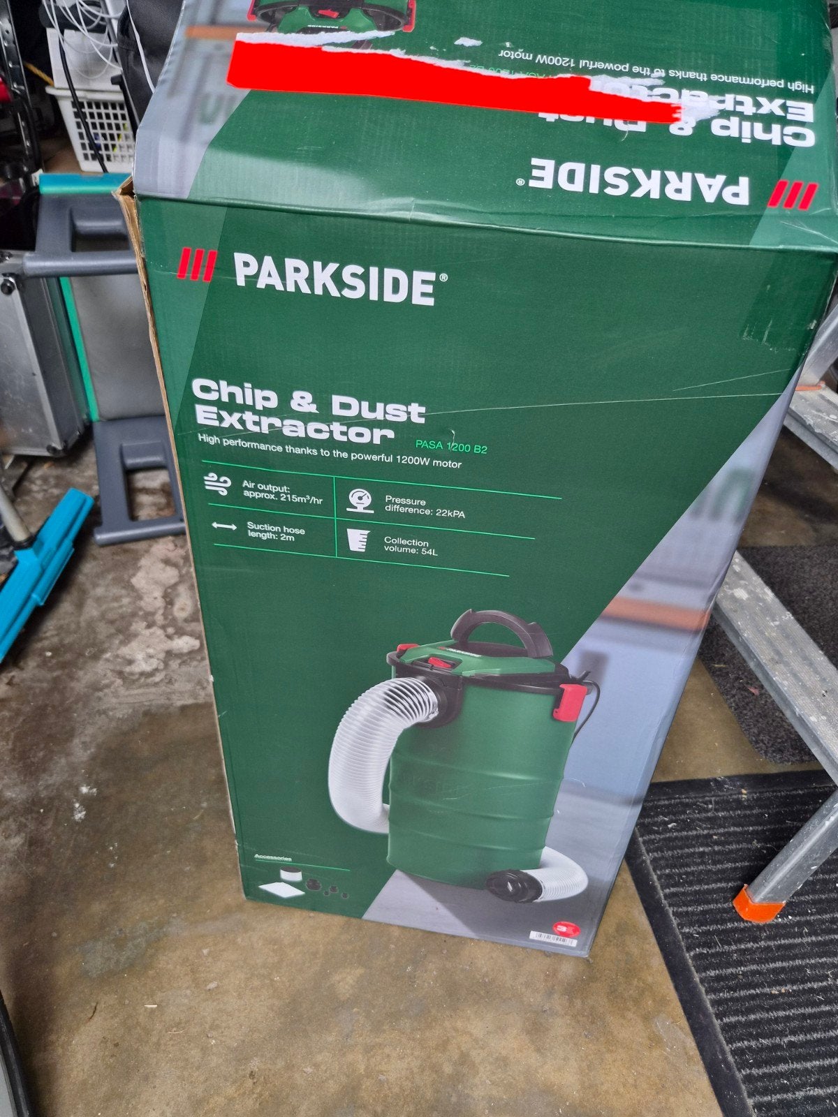 Parkside Chip & Dust Extractor PASA 1200 B2 - Nieuw, Overige merken, Nieuw, Ophalen of Verzenden, Industriële stofzuiger