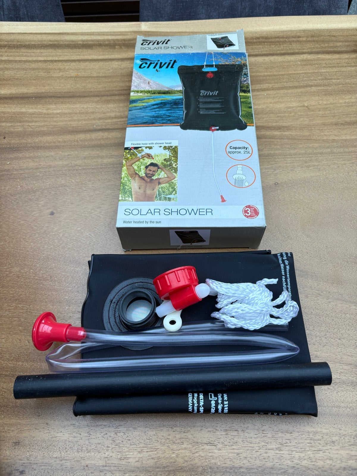 Crivit Solar Douche - 25L Draagbare Buitendouche, Ophalen of Verzenden, Nieuw