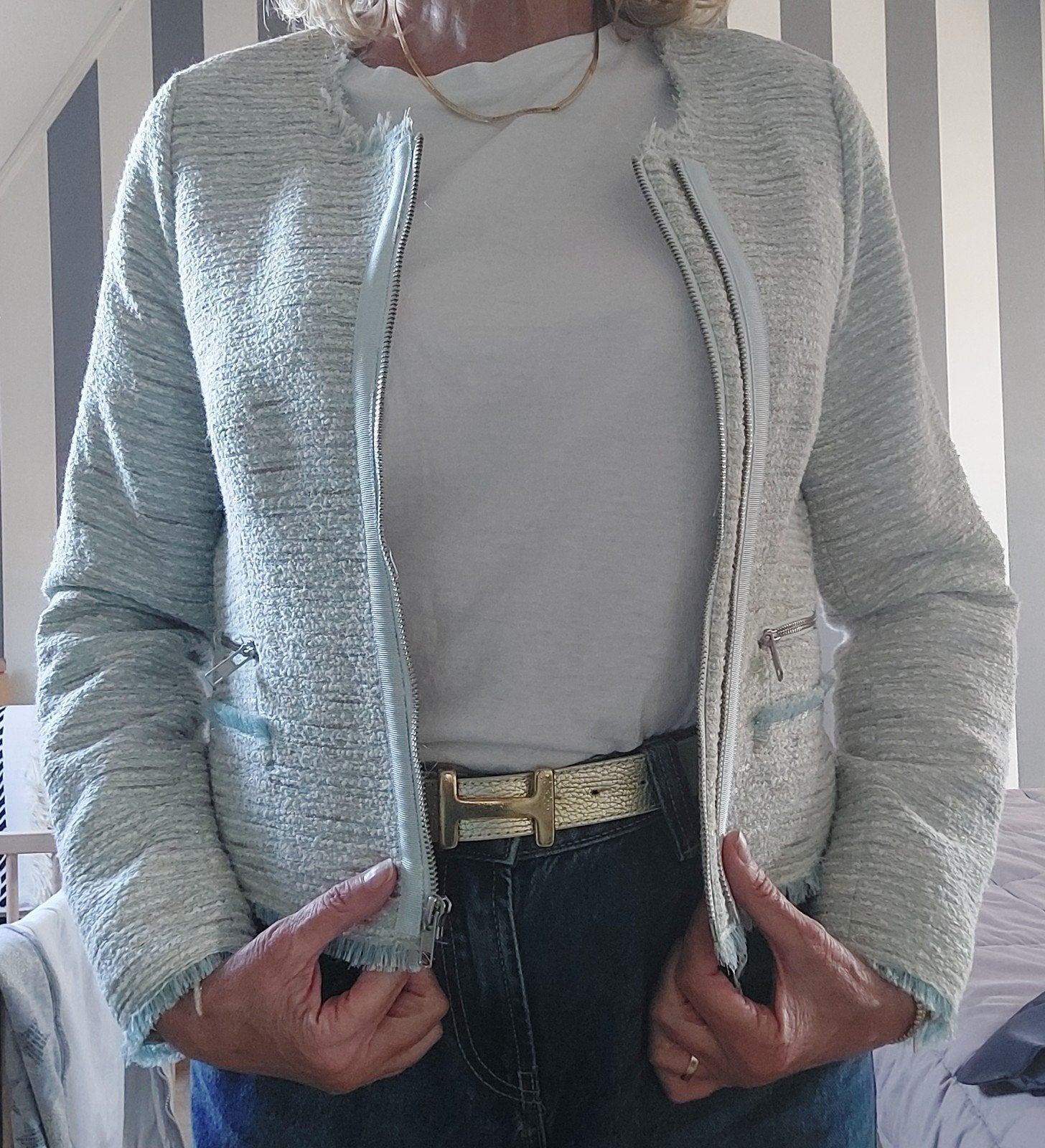 super leuk jasje van Esqualo, Maat 38/40 (M), Blauw, Esqualo, Ophalen of Verzenden