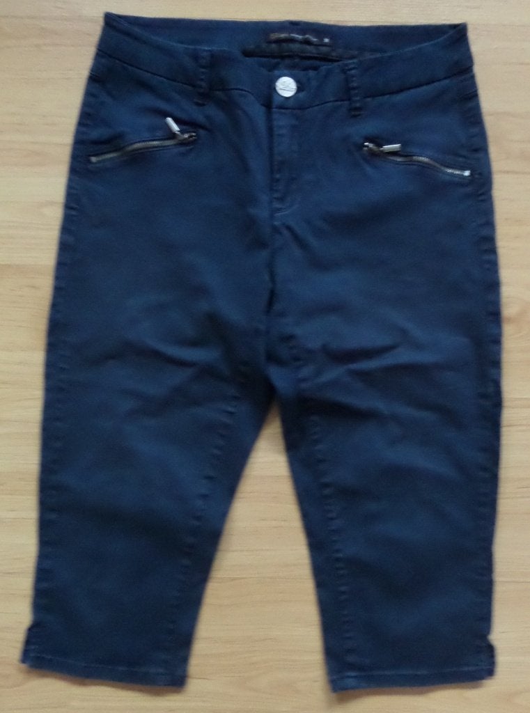 Blauwe katoenen Steps broek tot over de knie maat 38, Kleding | Dames, Maat 38/40 (M), Blauw, Ophalen of Verzenden, Zo goed als nieuw