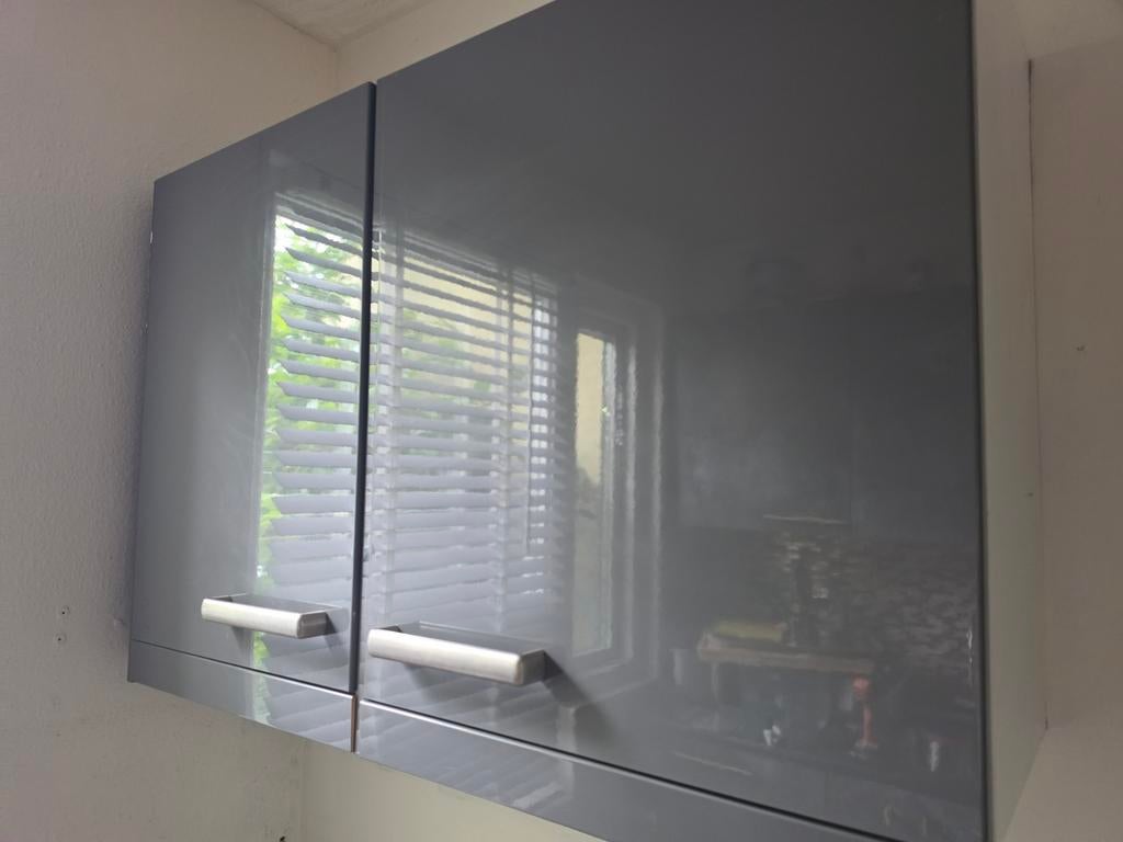 2 mooie grijze keukenkastjes, Huis en Inrichting, Keuken | Keukenelementen, Zo goed als nieuw, Minder dan 100 cm, Grijs, 25 tot 50 cm
