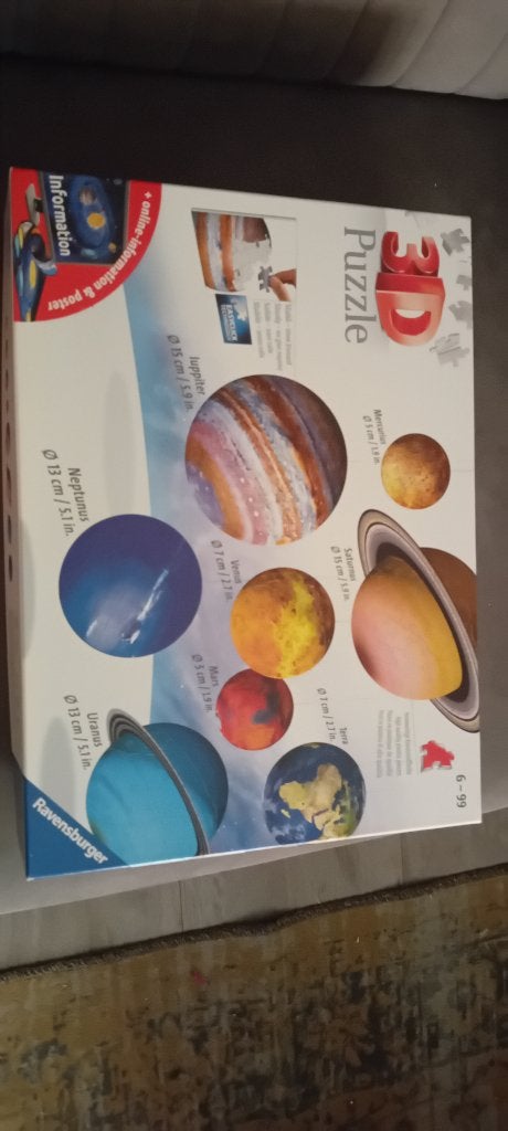 3d puzzel planeten, Ophalen of Verzenden, Gebruikt