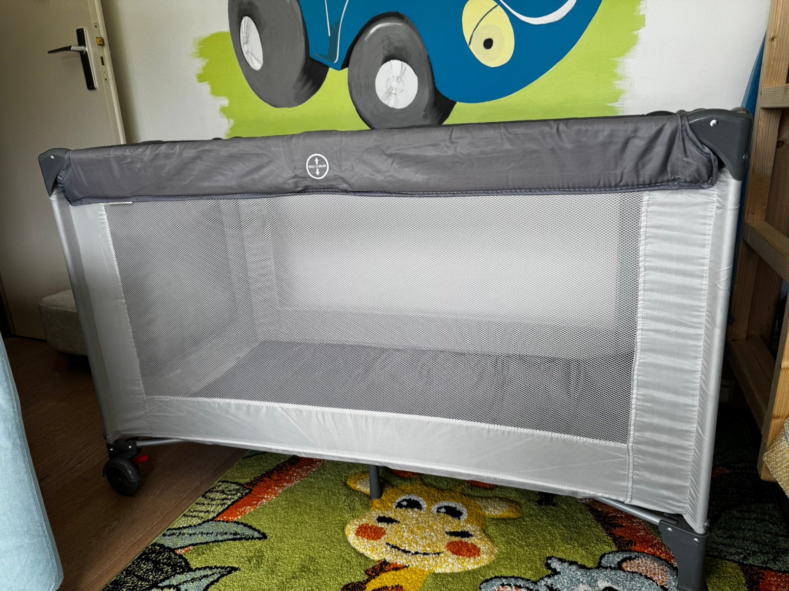 Campingbed met veel accessoires, Ophalen, Gebruikt, Minder dan 140 cm, Minder dan 70 cm