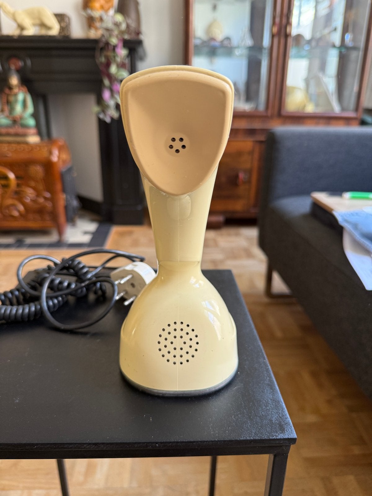 Vintage PTT Telefoon met Draaischijf - Crème, Ophalen of Verzenden, Gebruikt, Met draaischijf