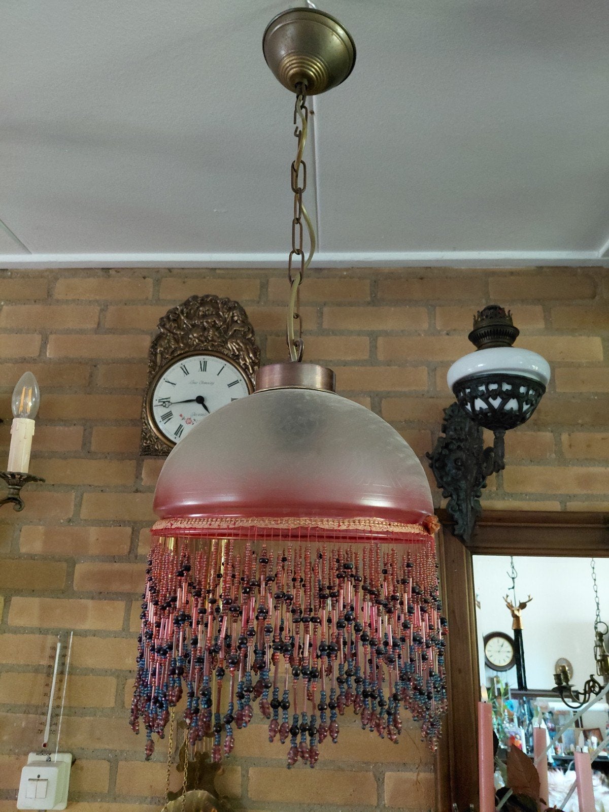 prachtige hanglamp met kralen, Huis en Inrichting, Ophalen