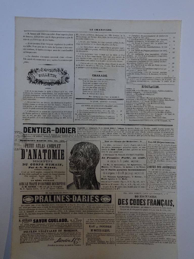 Litho Waag aan de Nieuwmarkt, door Wyld in Le Charivari 1843, Verzenden