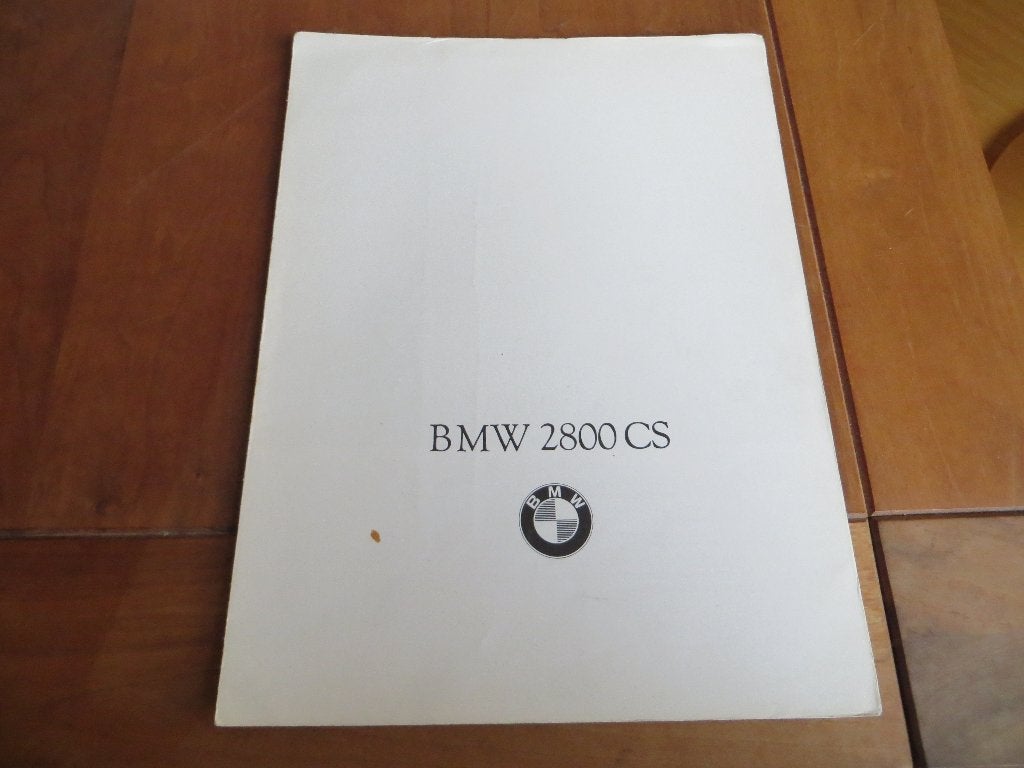 Folder BMW 2800 CS Coupe 1969, Ophalen of Verzenden, Zo goed als nieuw, BMW, BMW