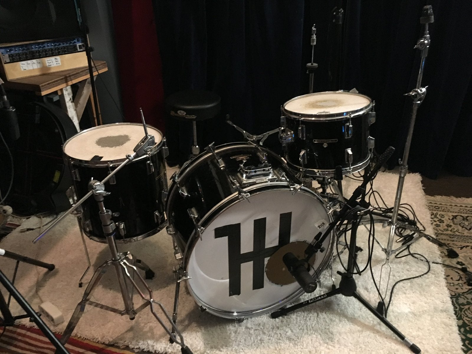 Pearl Wood Fiberglass Drumstel Jaren '70, Ophalen, Gebruikt, Pearl