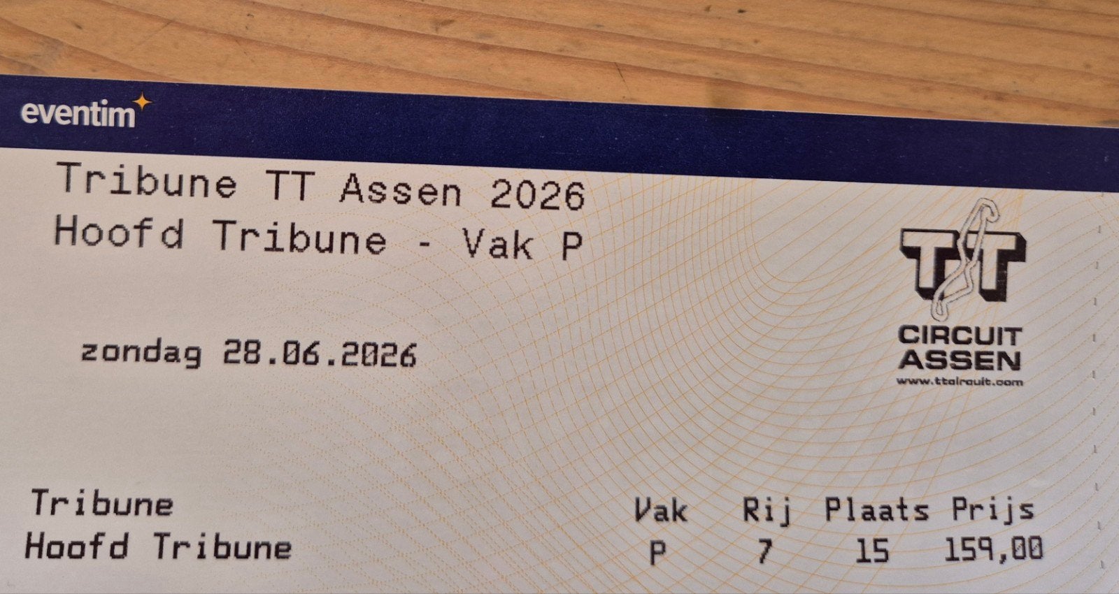 2x TT assen zondag 28 juni Hoofdtribune, Twee personen, Juni