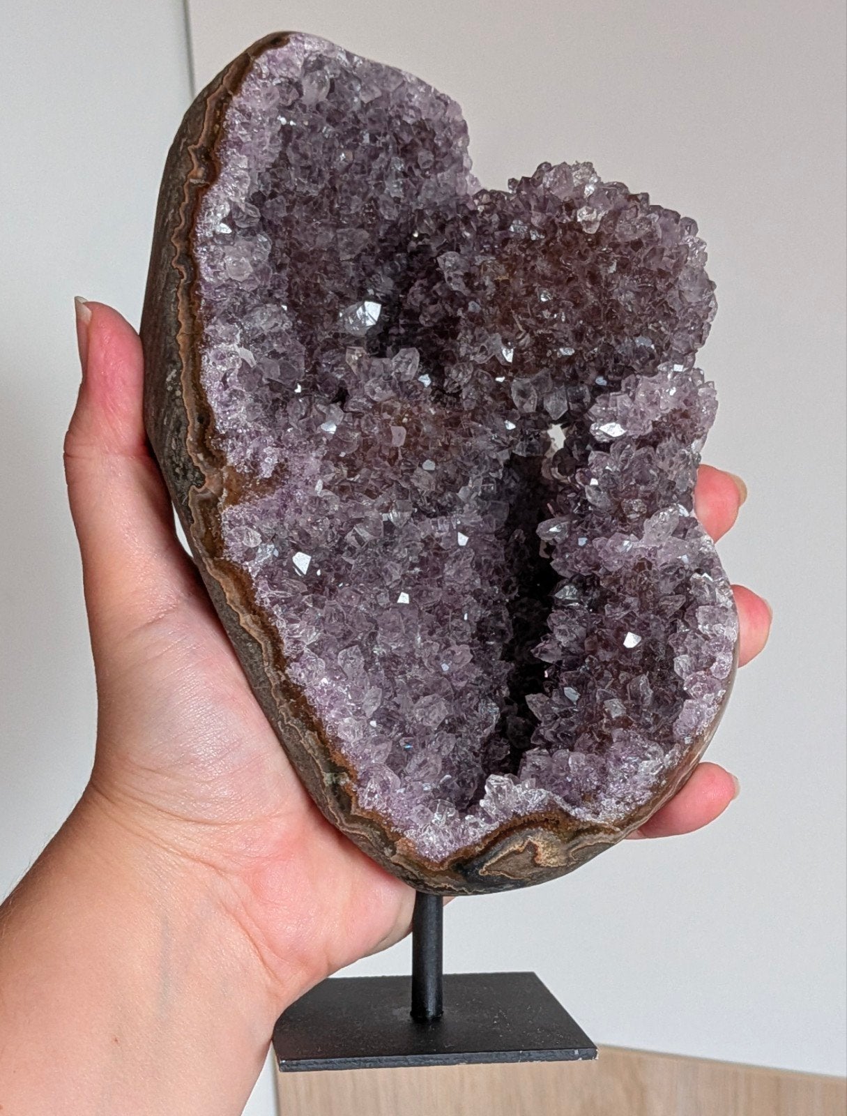 Amethist op standaard, Ophalen of Verzenden, Mineraal
