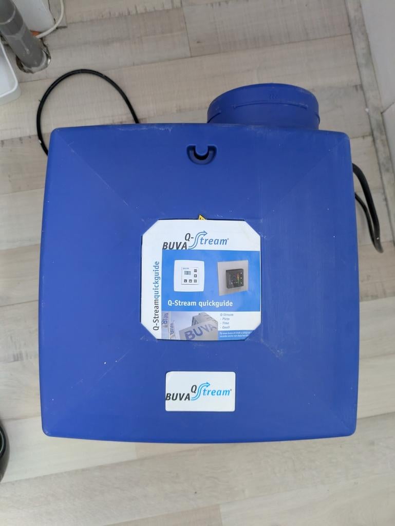 BUVA Q-Stream afzuigunit incl afstandsbediening rf, Doe-het-zelf en Verbouw, Ventilatie en Afzuiging, Ophalen of Verzenden, Gebruikt