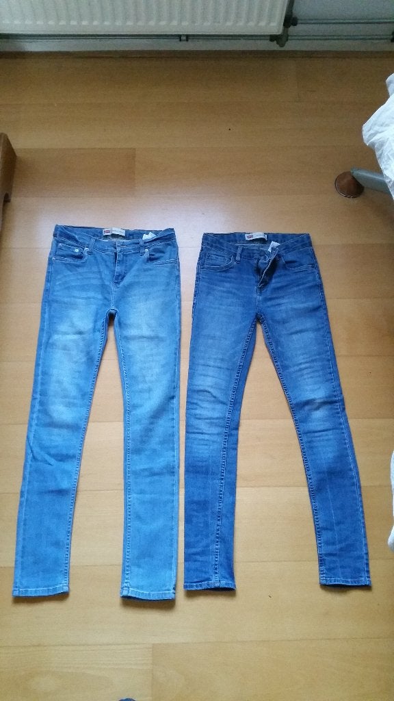 2 stuks Levi's skinny taper jeans 176 (16), Broek, Gebruikt, Verzenden, Levi's