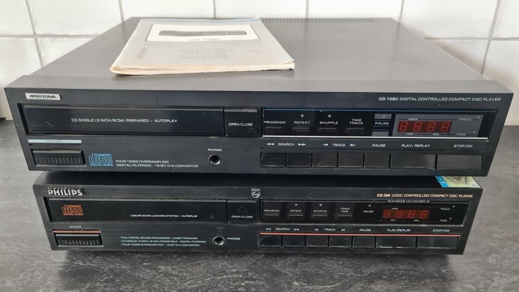 Philips CD 380 en Aristona CD 1380 CD-spelers, Ophalen, Gebruikt, Philips