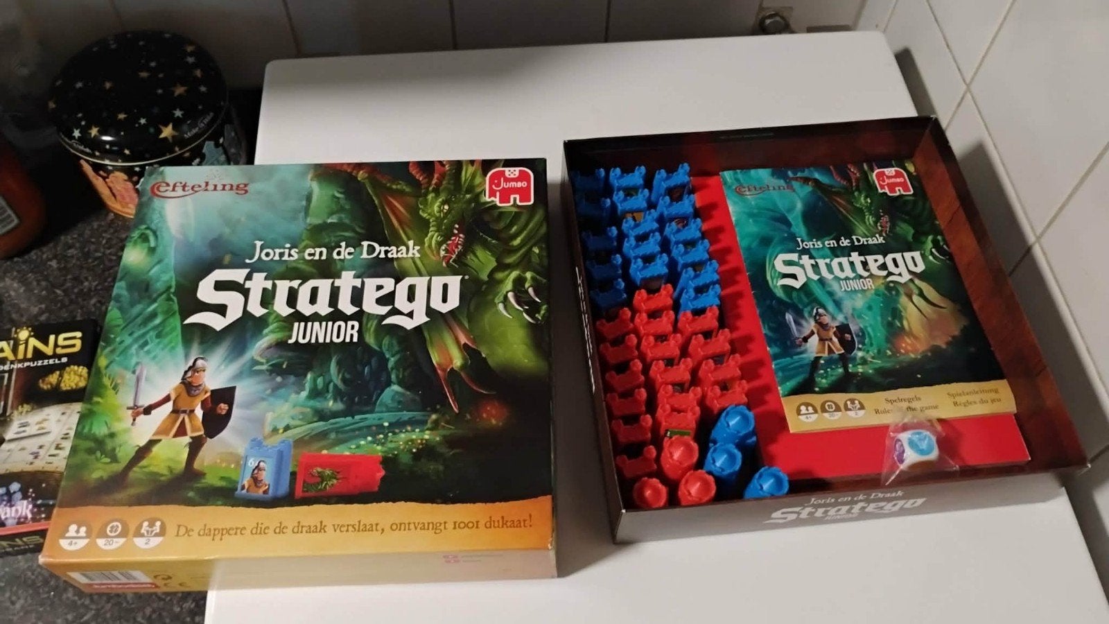 Stratego Junior Joris en de Draak Efteling bordspel, Een of twee spelers, Ophalen of Verzenden, Zo goed als nieuw, Jumbo / Efteling