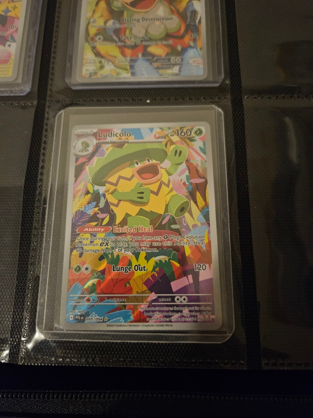 Pokemon Ludicolo 095/094 Phantasmal Flames, Ophalen of Verzenden, Zo goed als nieuw, Losse kaart, Foil