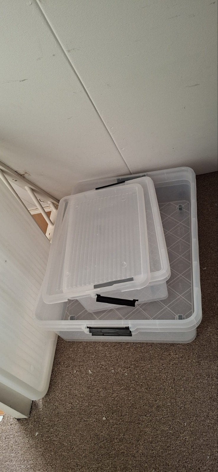 Opbergboxen onder bed met deksels - 4 stuks, Ophalen, Gebruikt