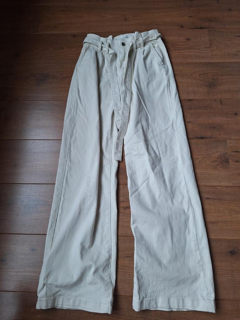 Wijde jeans Queen Hearts Paris maat S, Queen Hearts Paris, Beige, Ophalen of Verzenden, Maat 36 (S)